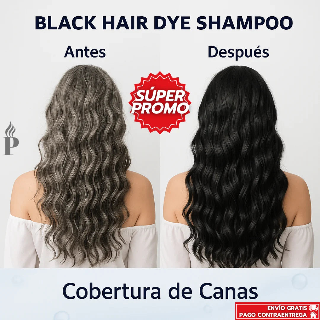 Oferta Especial 3x1: Black Hair Dye™ - Shampoo Tinte Nutritivo Anti-Canas de Efecto Inmediato